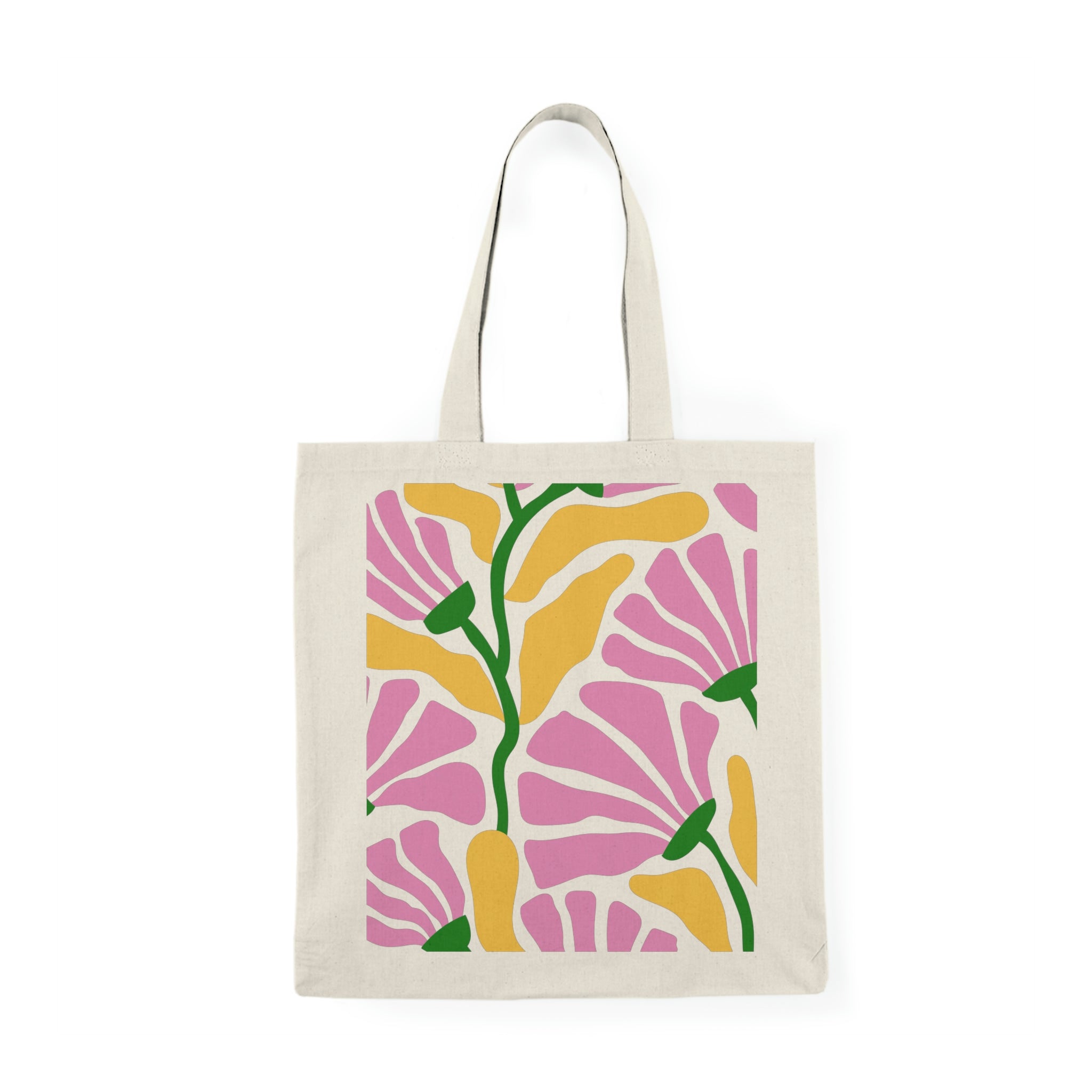 Floral canvas sale tote bag