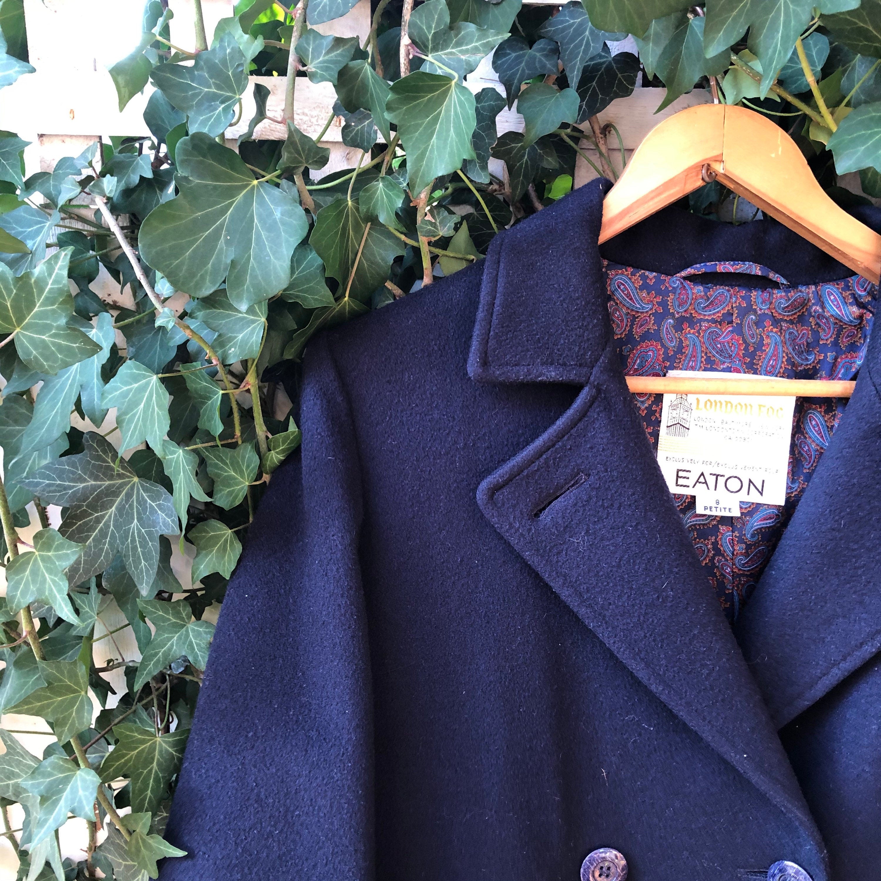 Petite navy sale wool coat