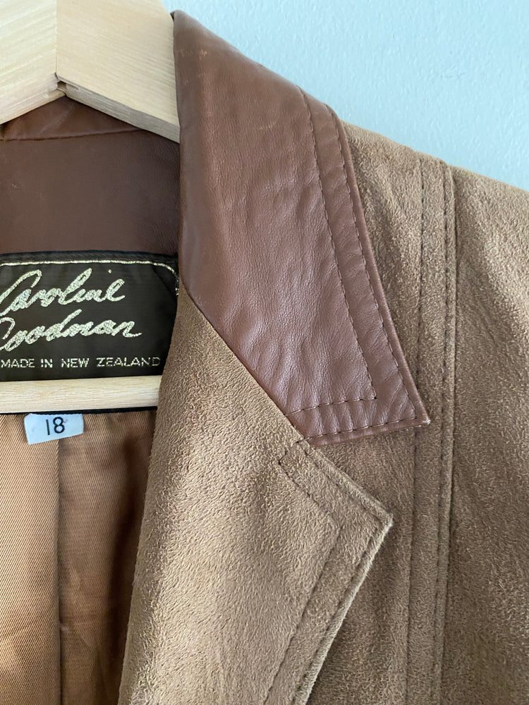 Vintage Soft Brown Suede Blazer