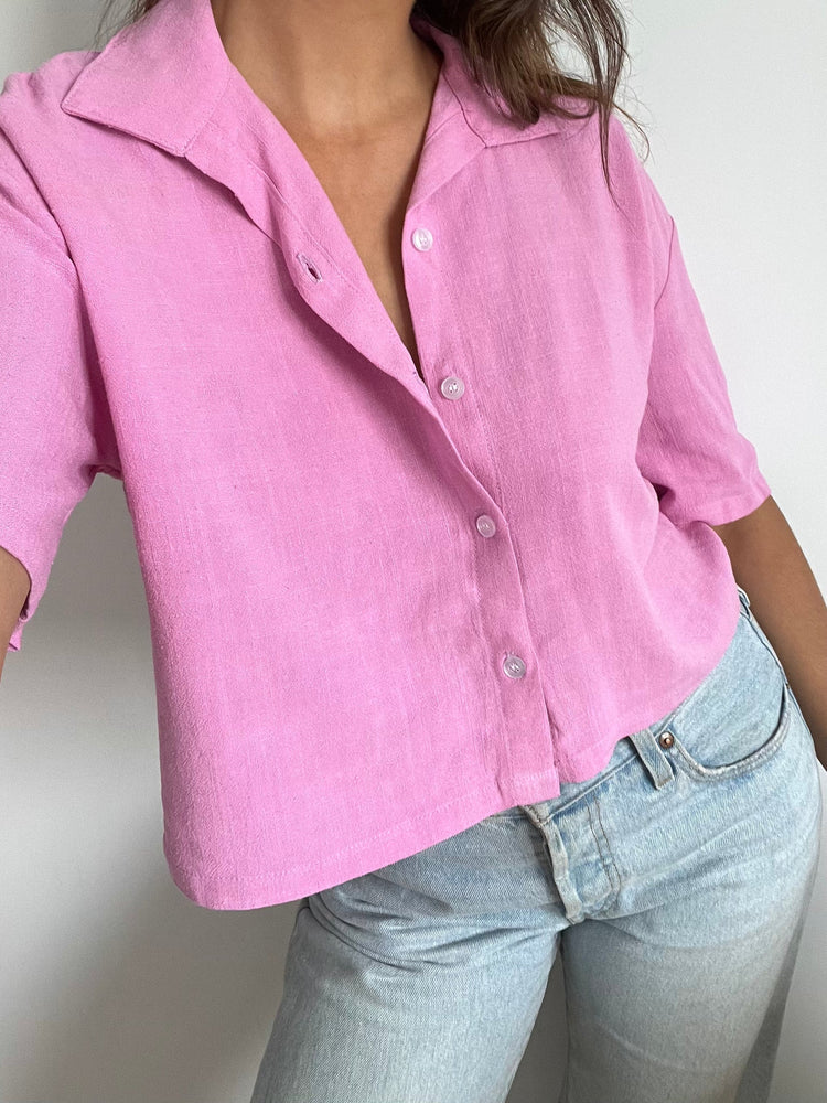 Button-down Lightweight Pink Top