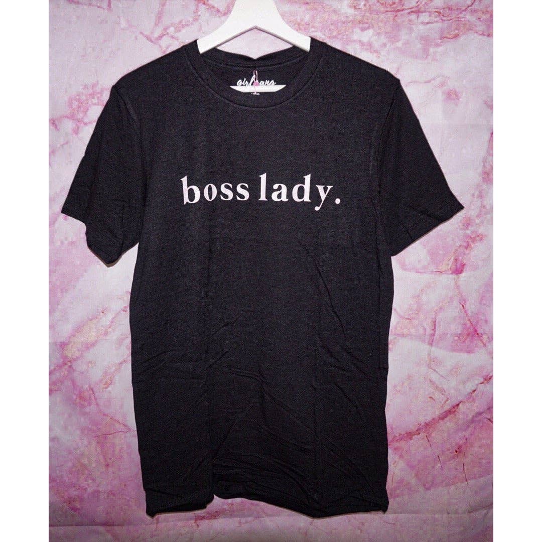 Girl Gang Boutique Boss Lady T Shirt Black