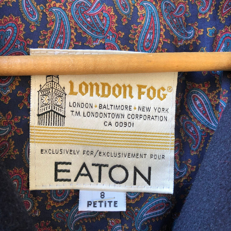 Small Vintage London Fog Navy Wool Pea Coat