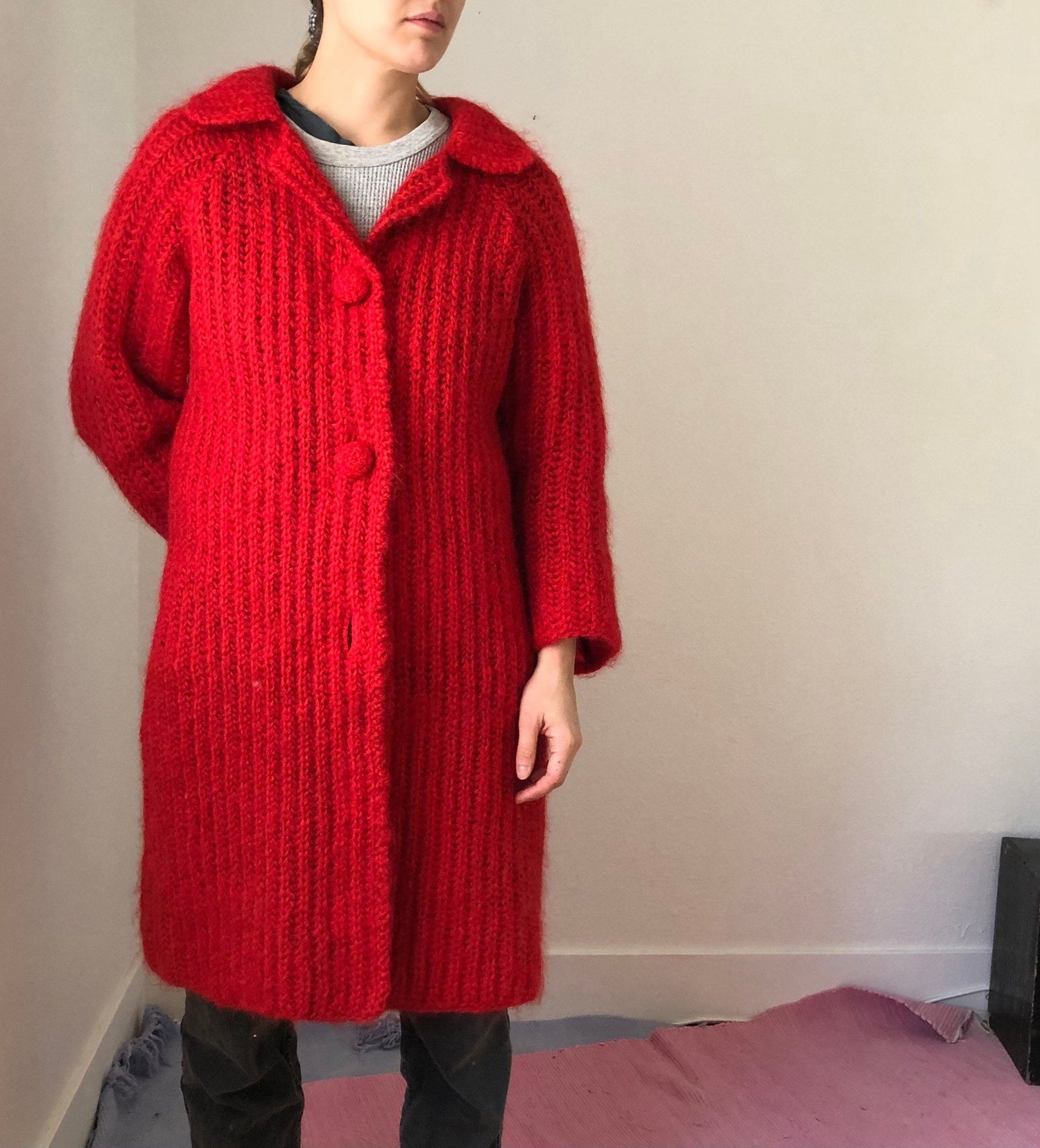 Vintage Red Knit Coat – Two Fifty Two Boutique