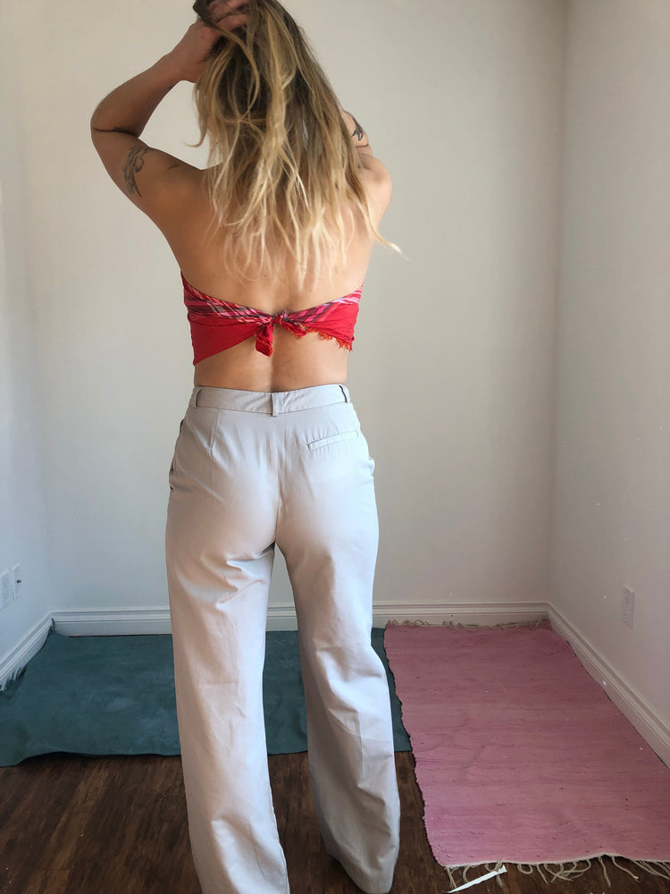 High Waisted JACOB Wide Leg Off White Trouser