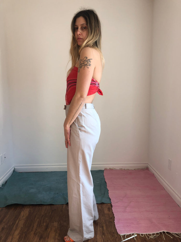 High Waisted JACOB Wide Leg Off White Trouser